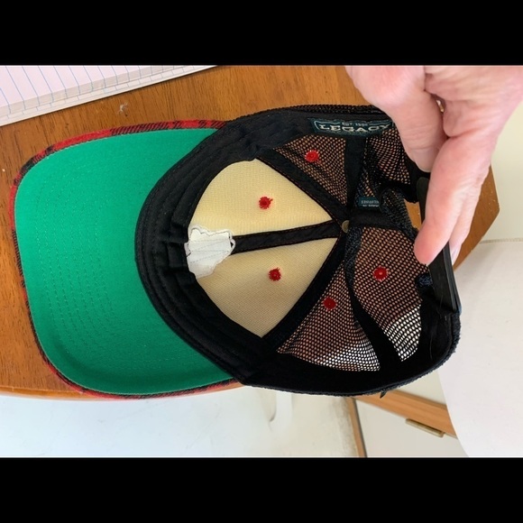 Legacy baseball cap hat plaid flannel state of Maine logo trucker cap - Picture 5 of 6